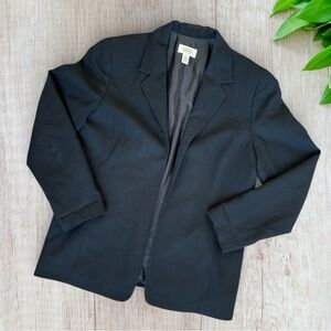 Talbots Women’s Black Blazer No Buttons or Pockets Size 12